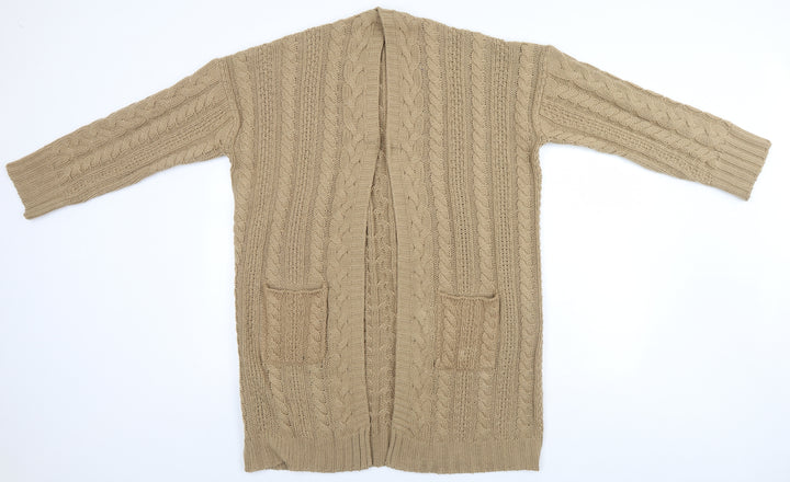 Boohoo Womens Brown Cardigan Jumper Size S