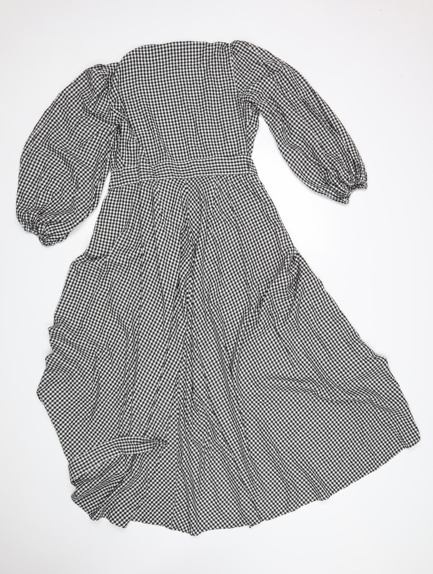 NEXT Womens Multicoloured Check  Wrap Dress  Size 8