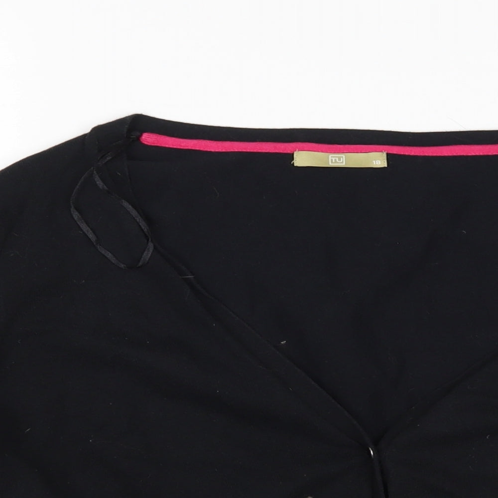 TU Womens Black   Cardigan Jumper Size 18