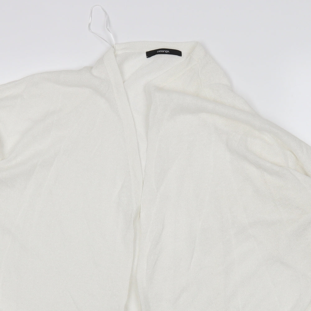 George Womens White   Cardigan Jumper Size L
