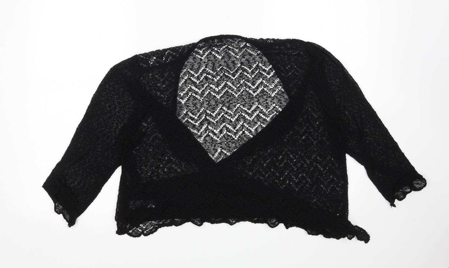 M&Co Womens Black   Cardigan Jumper Size 20