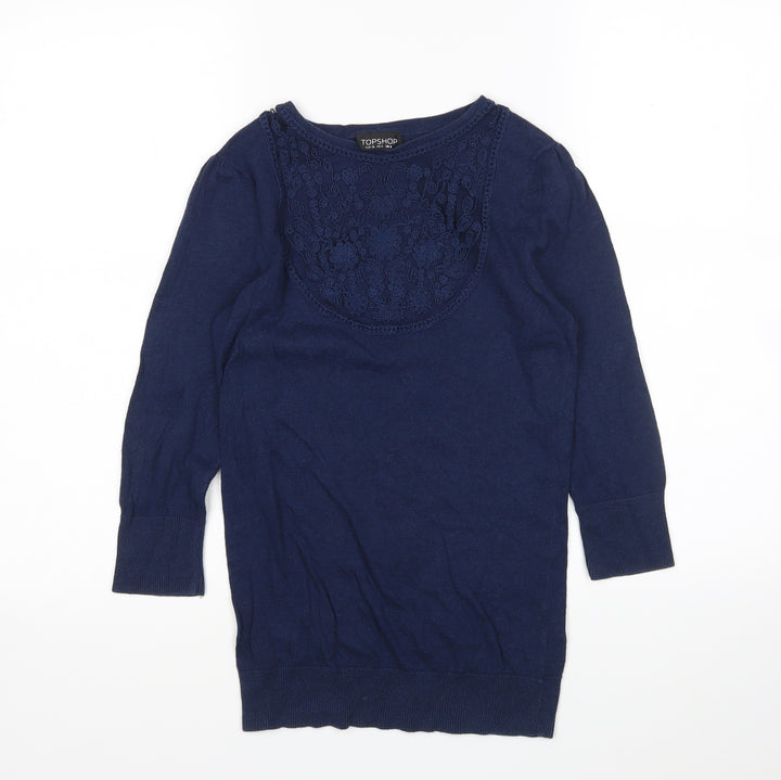 Topshop Womens Blue   Pullover Jumper Size 8
