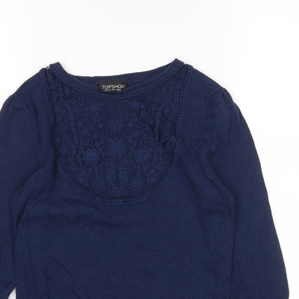 Topshop Womens Blue   Pullover Jumper Size 8