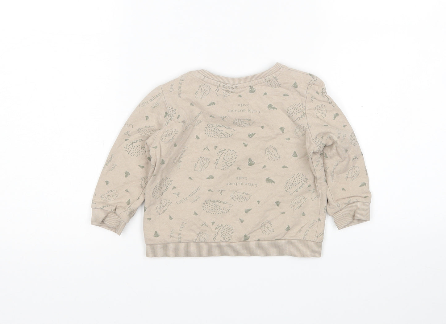 SoClose Boys Brown Animal Print  Pullover Jumper Size 9-12 Months
