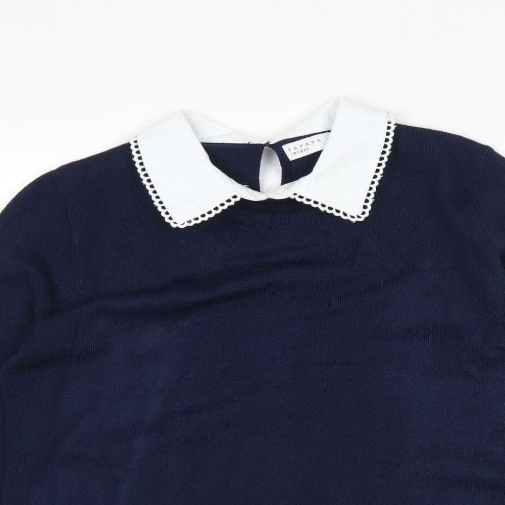 Papaya Womens Blue   Pullover Jumper Size 12