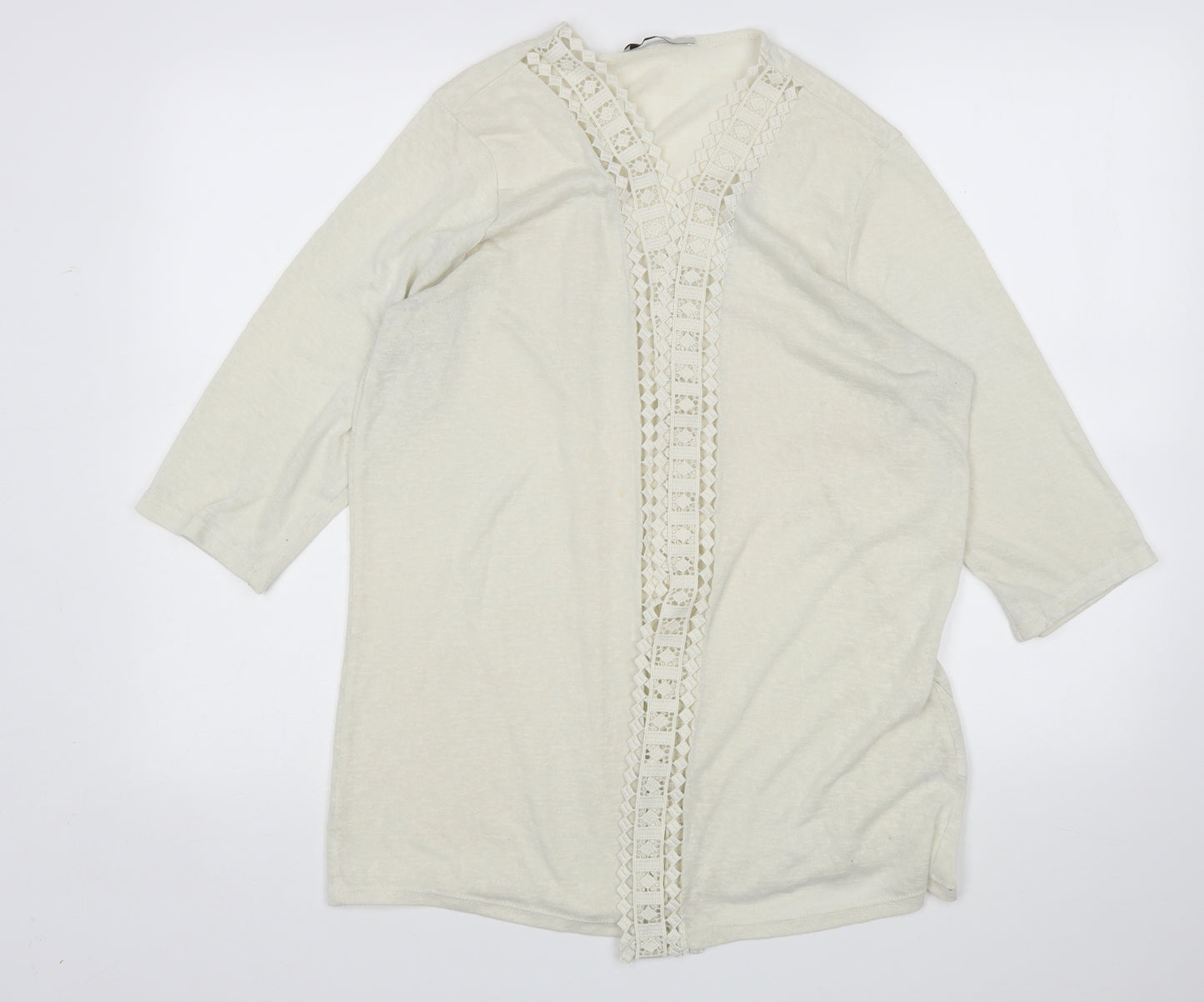 George Womens Ivory   Cardigan Jumper Size 16