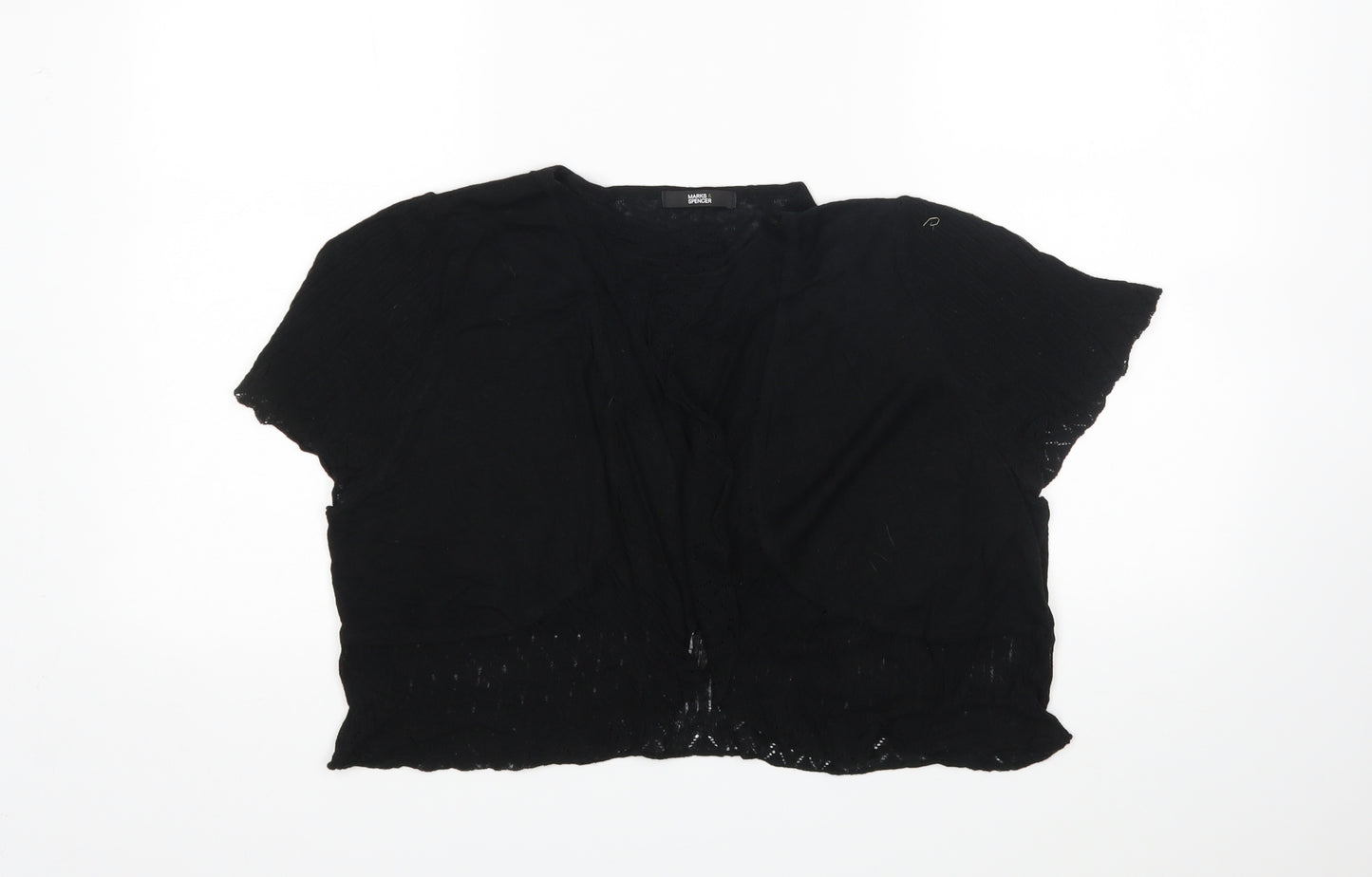 M&S Womens Black   Cardigan Jumper Size 18