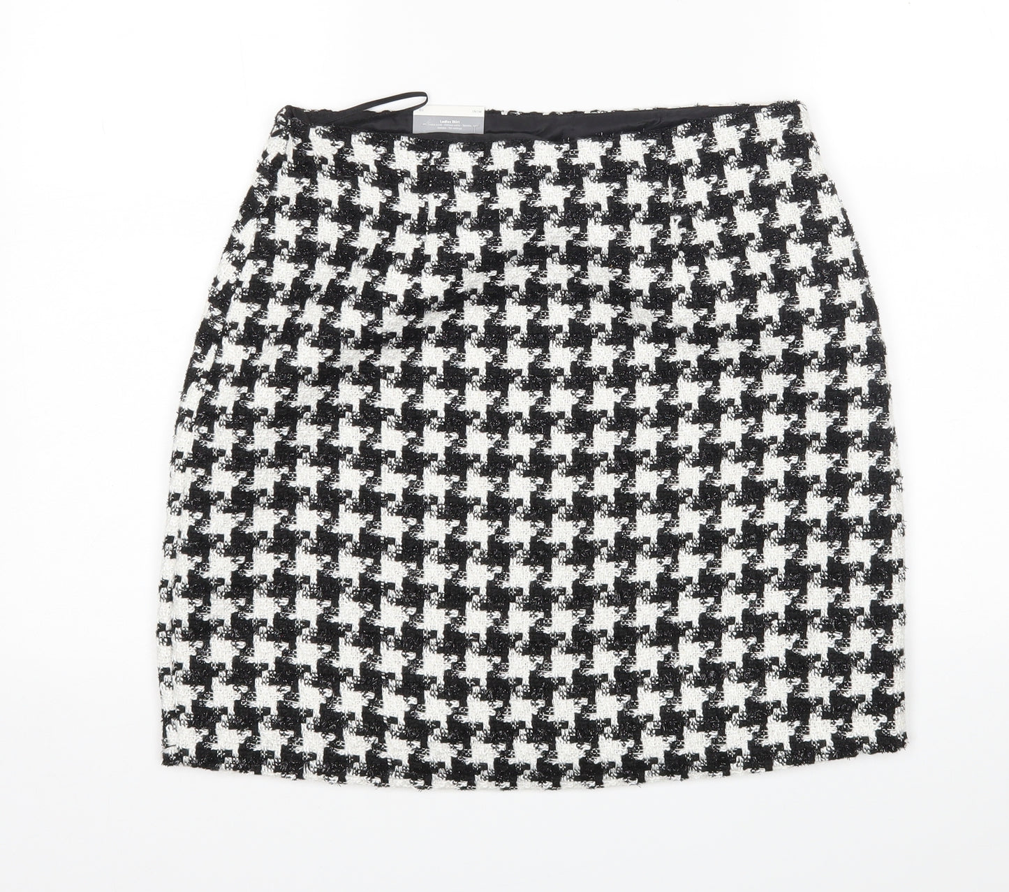 F&F Womens Multicoloured Houndstooth  Mini Skirt Size 10