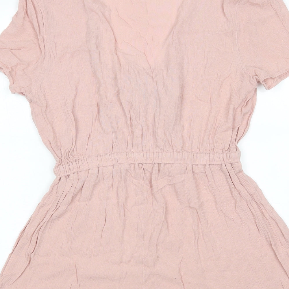 Missguided Womens Pink   Playsuit One-Piece Size 12