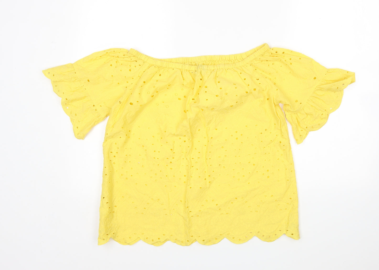 F&F Womens Yellow   Basic Blouse Size 12