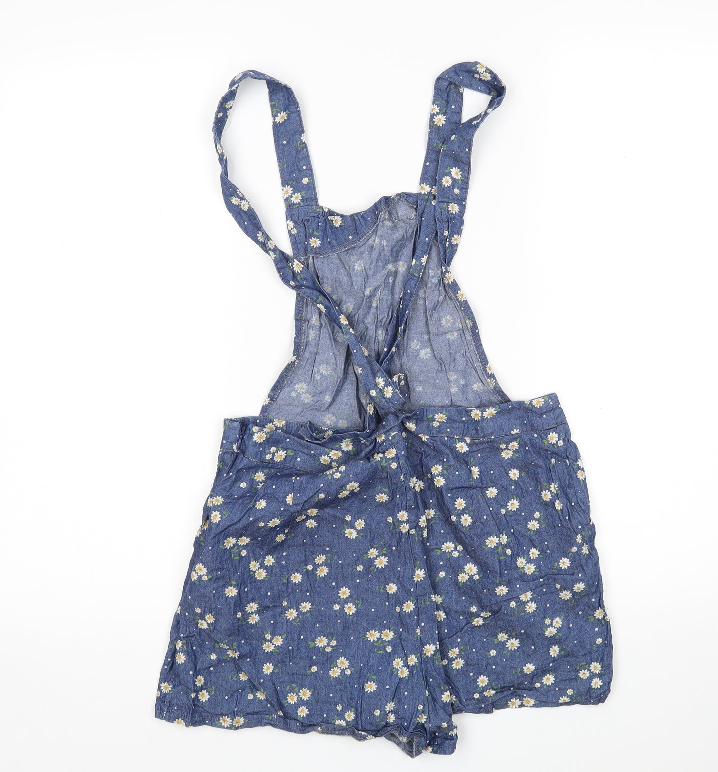 Boohoo Womens Multicoloured Floral  Dungaree One-Piece Size 12