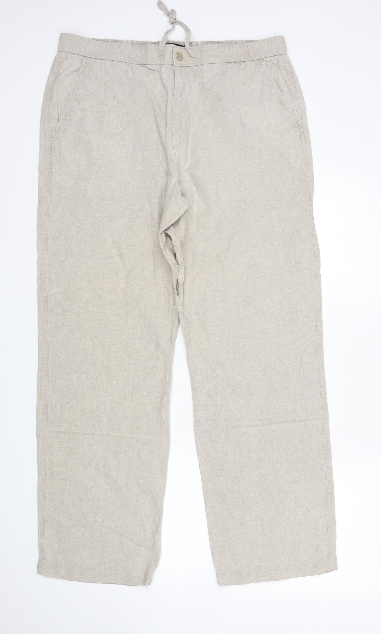 M&S Mens Beige   Trousers  Size 36 L33 in