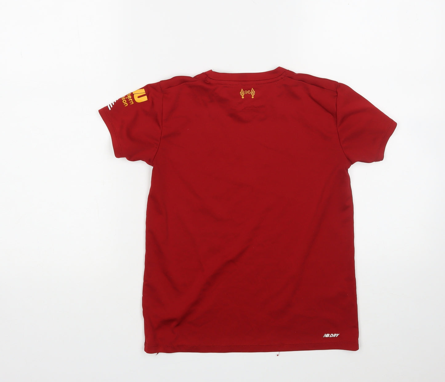 New Balance  Boys Red   Basic T-Shirt Size 6-7 Years  - Liverpool FC