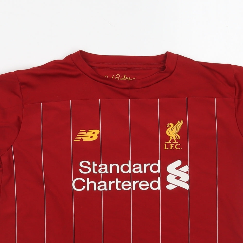 New Balance  Boys Red   Basic T-Shirt Size 6-7 Years  - Liverpool FC