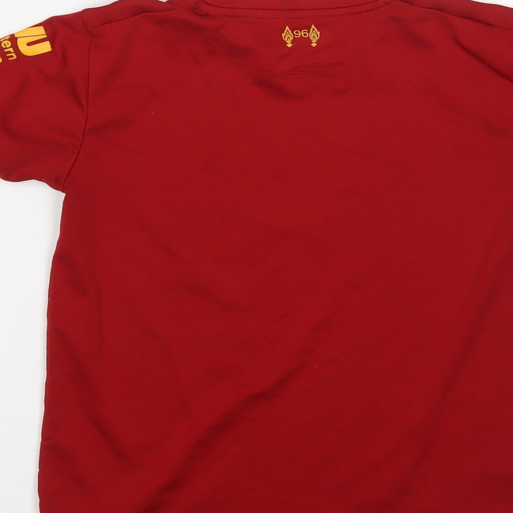 New Balance  Boys Red   Basic T-Shirt Size 6-7 Years  - Liverpool FC