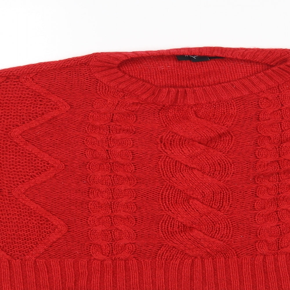 New Look Womens Red   Pullover Jumper Size M