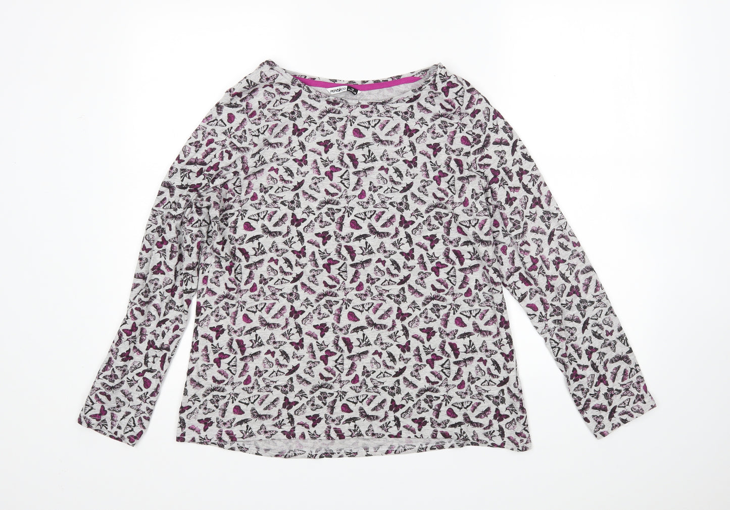 Pep & Co Womens Multicoloured Animal Print  Basic T-Shirt Size 18