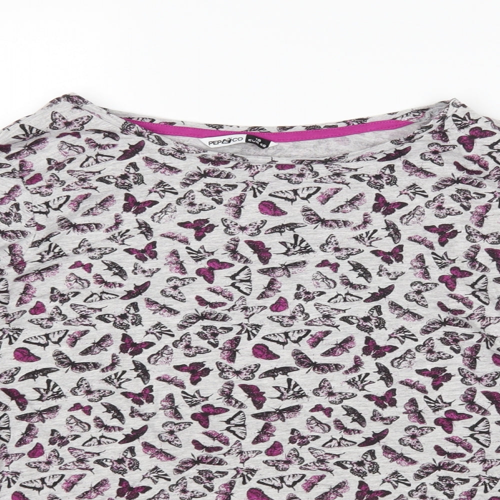 Pep & Co Womens Multicoloured Animal Print  Basic T-Shirt Size 18