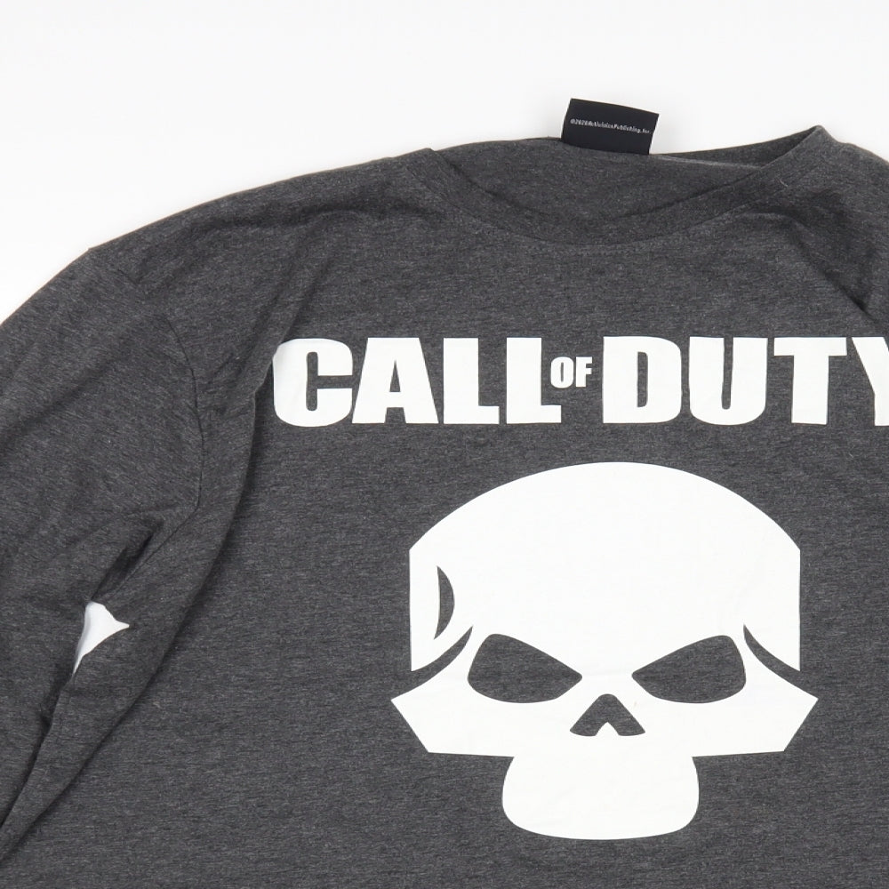 Primark Mens Grey    Pyjama Top Size L  - Call of Duty
