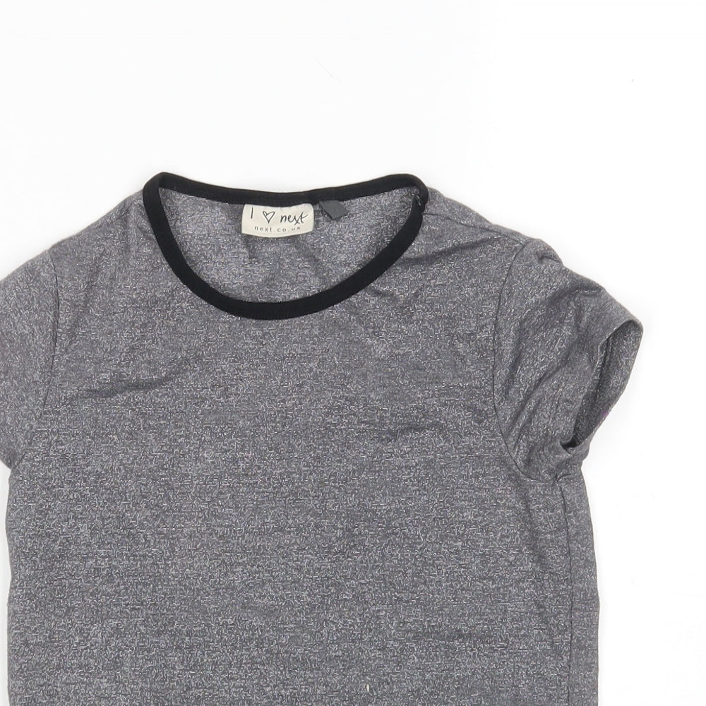 NEXT Girls Silver   Basic T-Shirt Size 6 Years