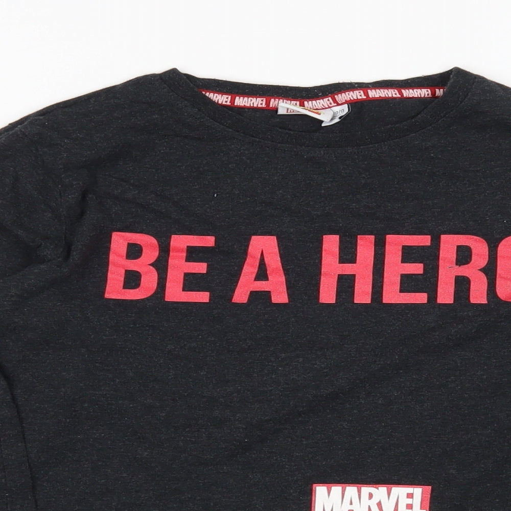 Marvel Comics Boys Grey    Pyjama Top Size 12-13 Years  - Marvel