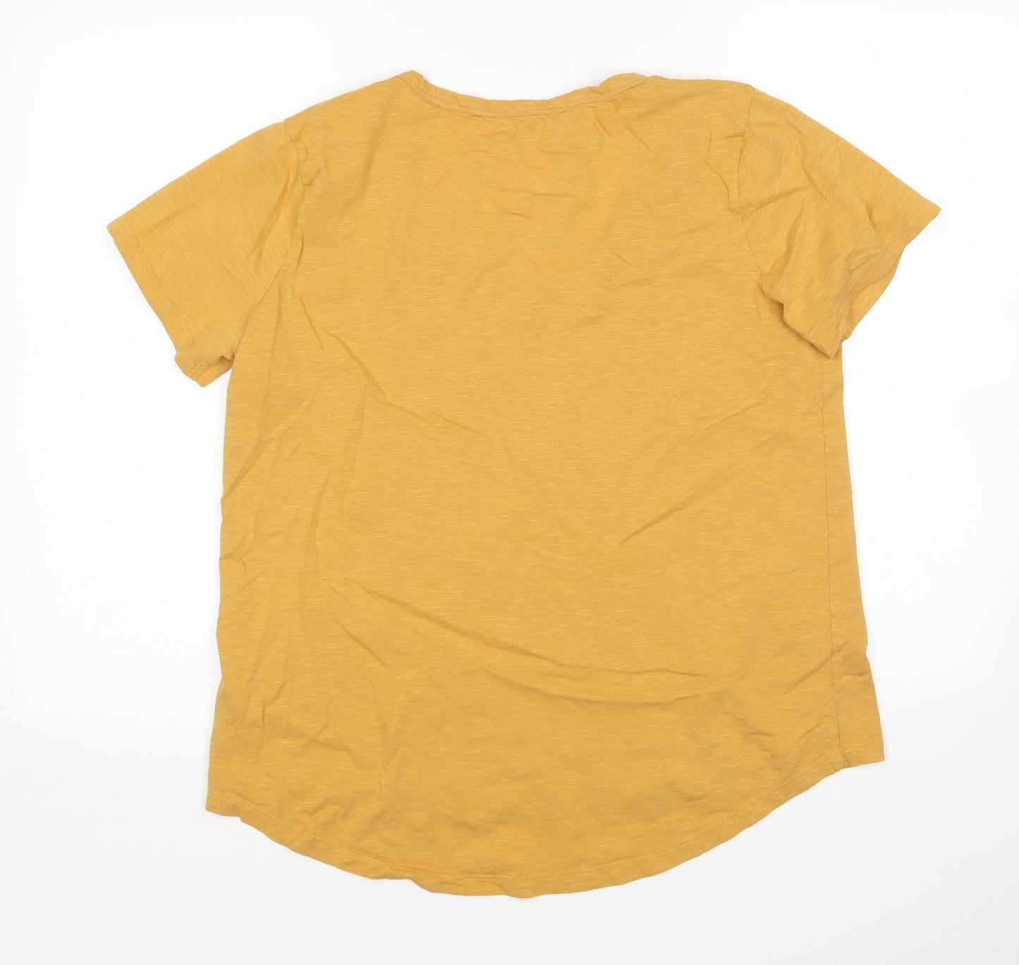 Nutmeg Womens Yellow   Basic T-Shirt Size 16