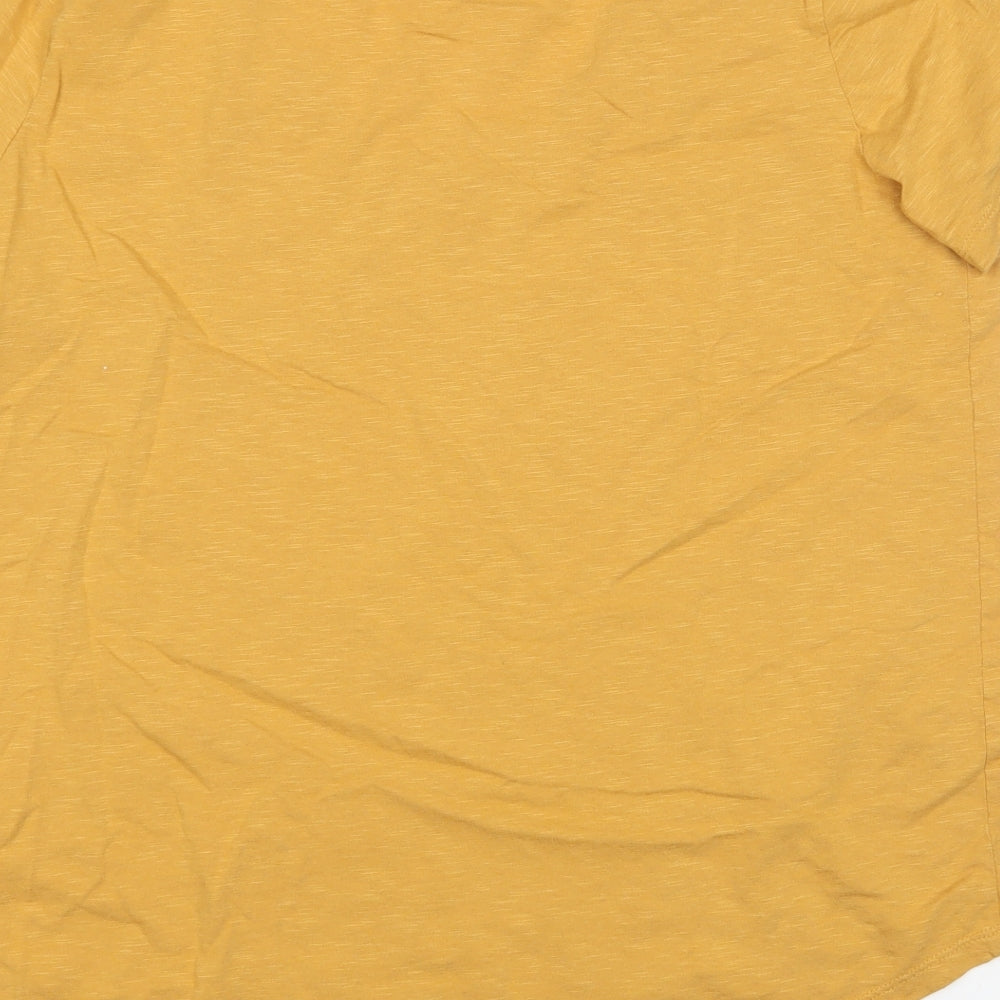 Nutmeg Womens Yellow   Basic T-Shirt Size 16