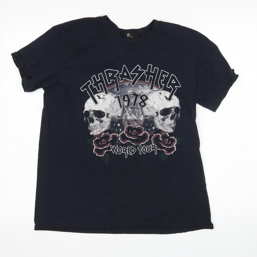 Missguided Womens Multicoloured Floral  Basic T-Shirt Size S