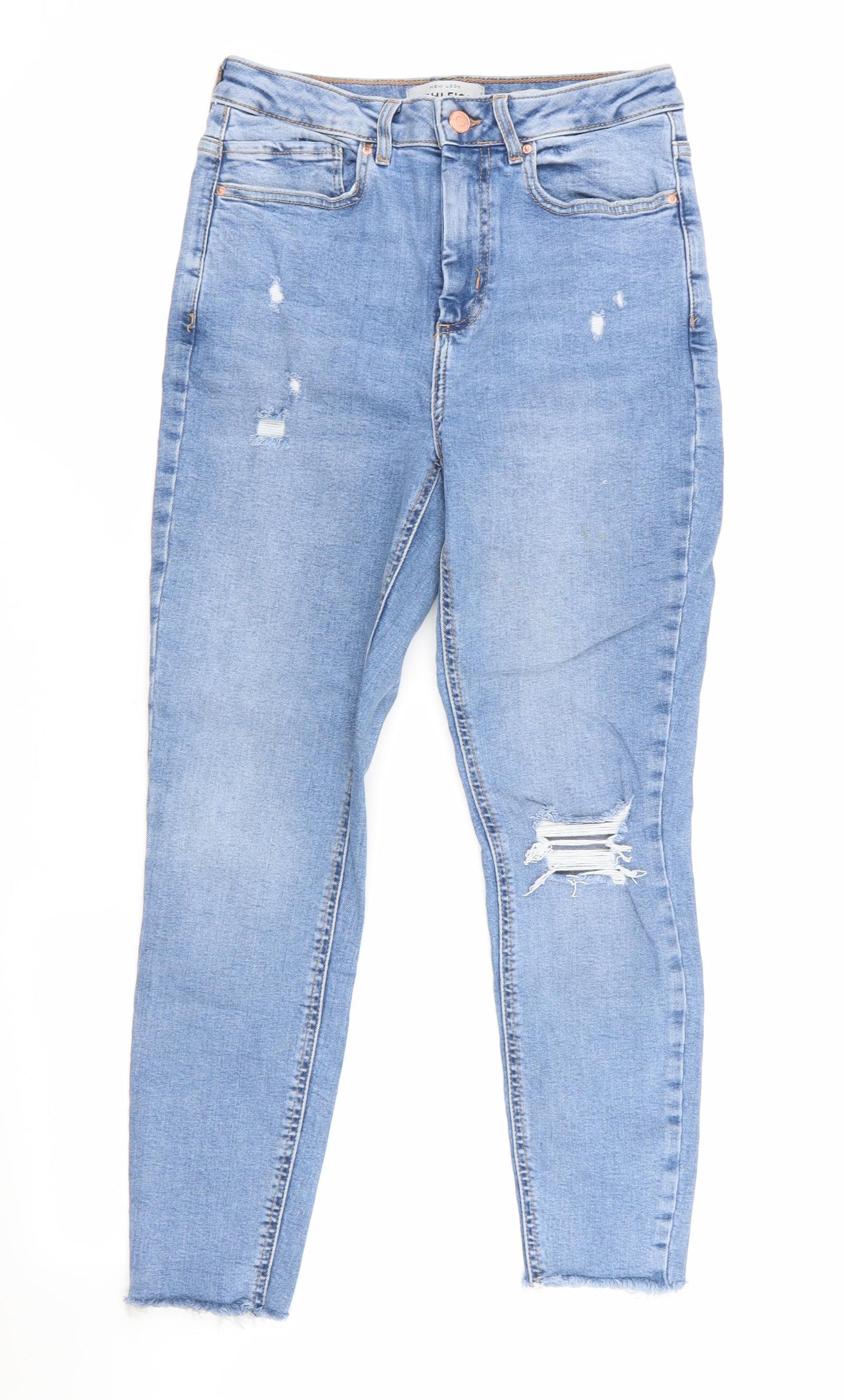 New Look Ashleight Womens Blue   Skinny Jeans Size 10 L25 in - Cropped