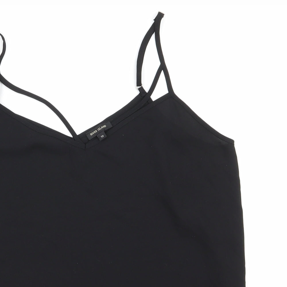 River Island Womens Black   Camisole Blouse Size 10