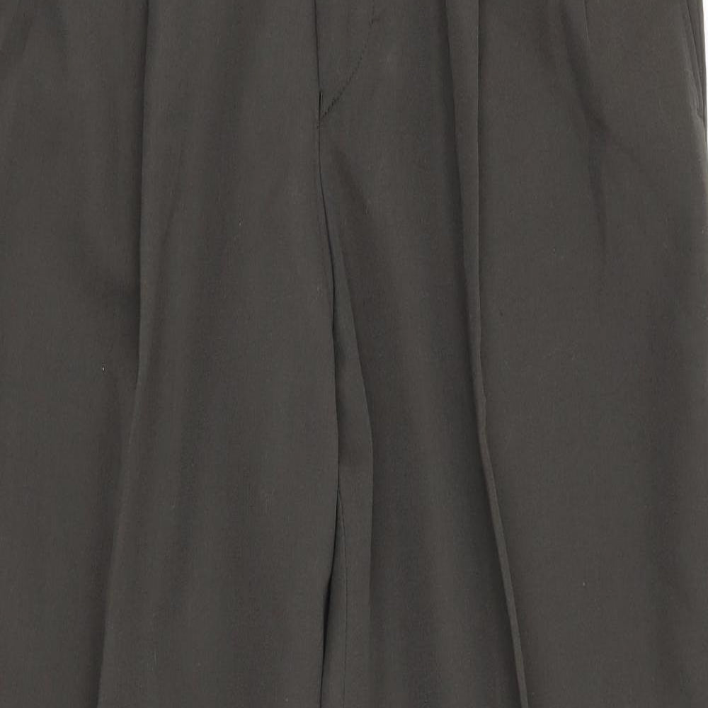 Burtons Mens Green   Trousers  Size 34 in L31 in - Dark Olive Green & Turnups