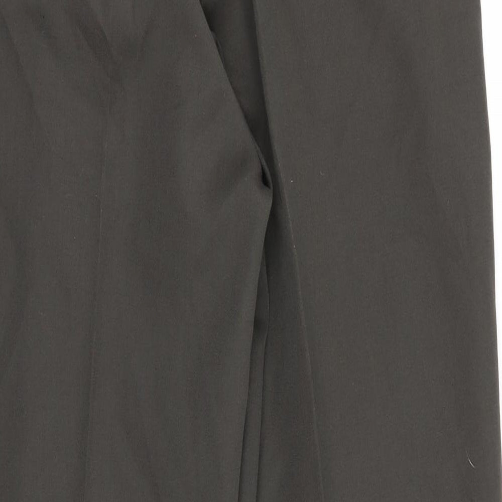 Burtons Mens Green   Trousers  Size 34 in L31 in - Dark Olive Green & Turnups