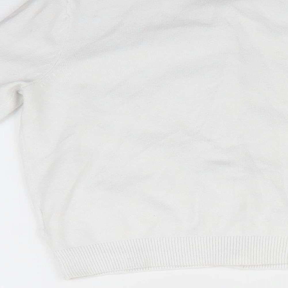 NEXT Girls White   Cardigan Jumper Size 6 Years  - Frilled Cuffs