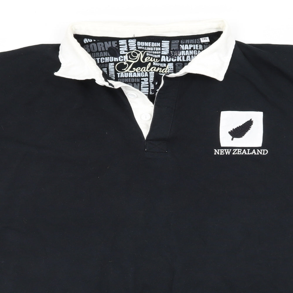 New Zealand Mens Black    Polo Size 2XL  - New Zealand