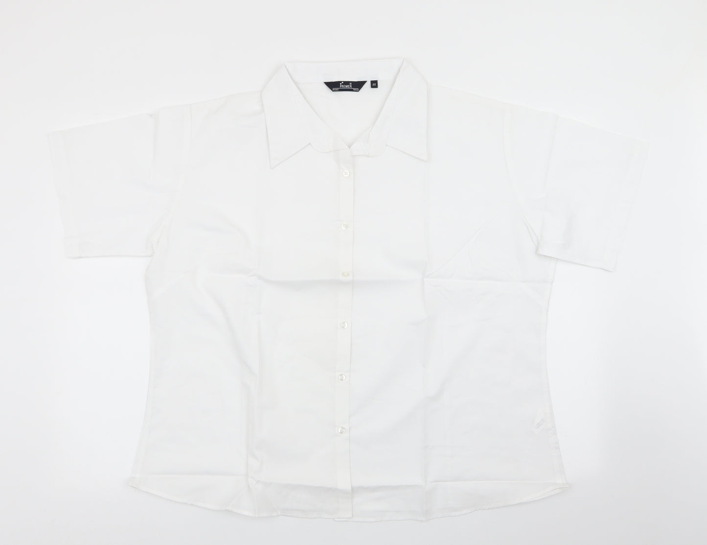 Premier Womens White   Basic Button-Up Size 22