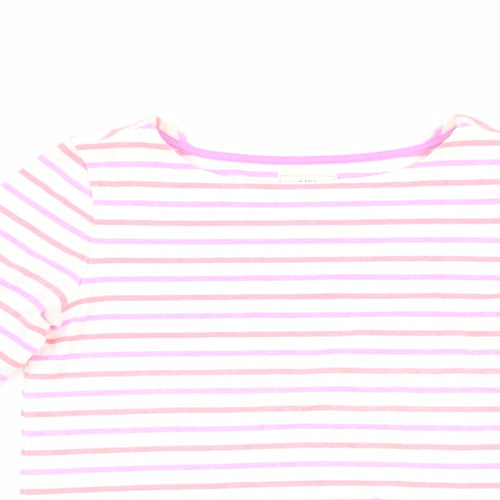 Joules Womens Ivory Striped  Tunic T-Shirt Size 8  - Pink & Coral