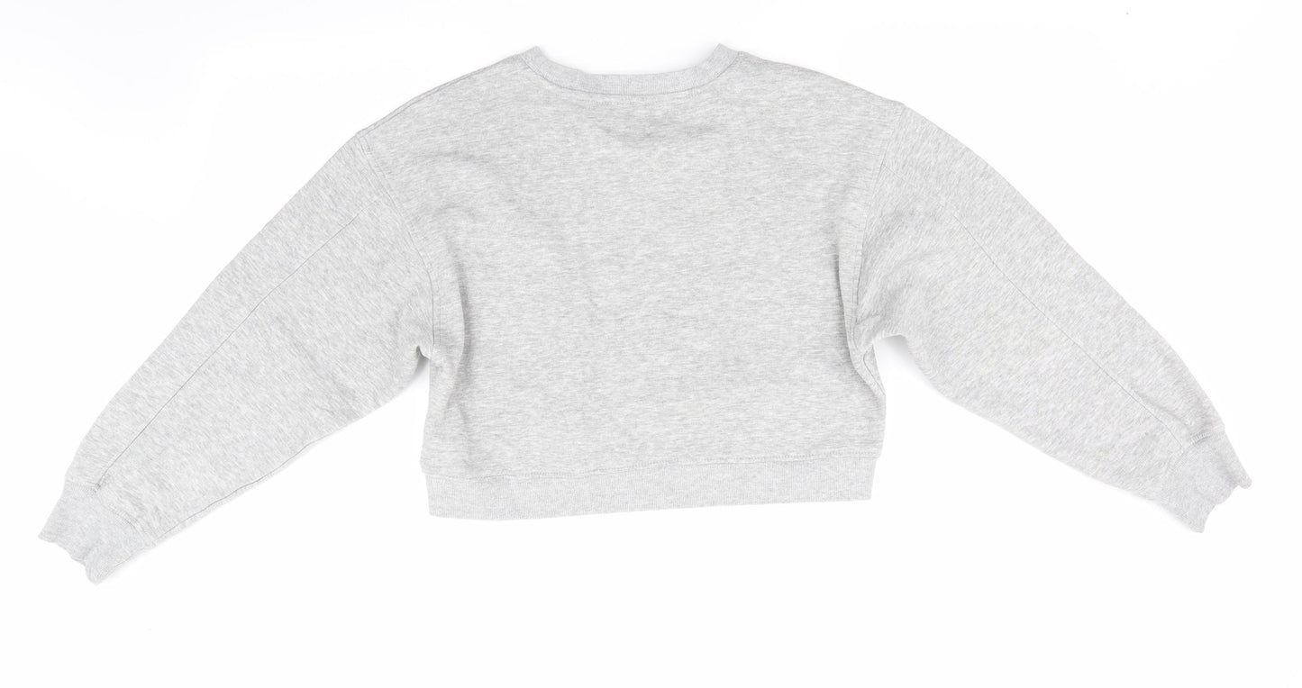 Zara Womens Grey   Pullover Sweatshirt Size 6  - Cropped