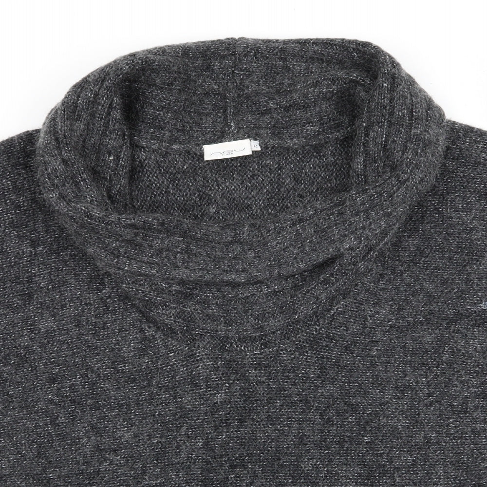 New Look Womens Grey   Pullover Jumper Size 12  - Batwing Sleeve