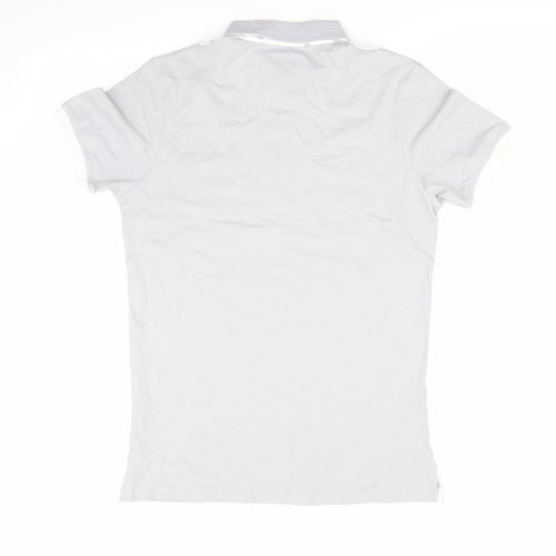 Intense Menswear  Mens Grey Polka Dot   Polo Size S  - Spider Logo