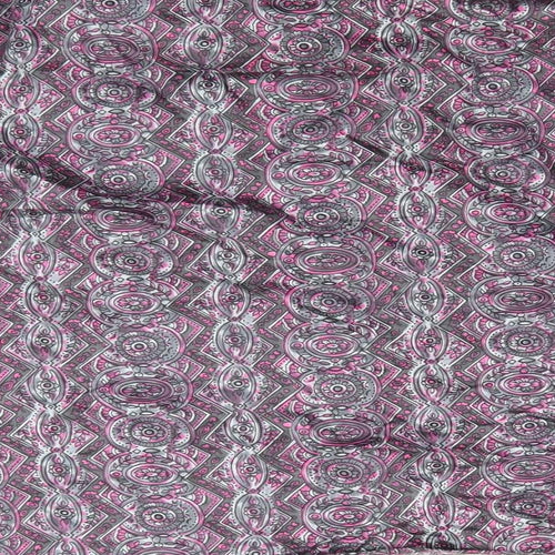 Wilray Separates Womens Grey Geometric  Basic Button-Up Size 16  - Frilled collar Pink & Grey