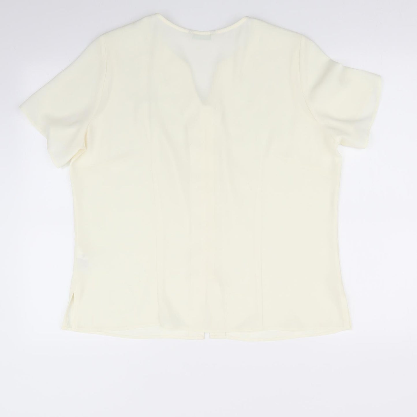 Marks and Spencer Womens Ivory Floral  Basic Button-Up Size 16