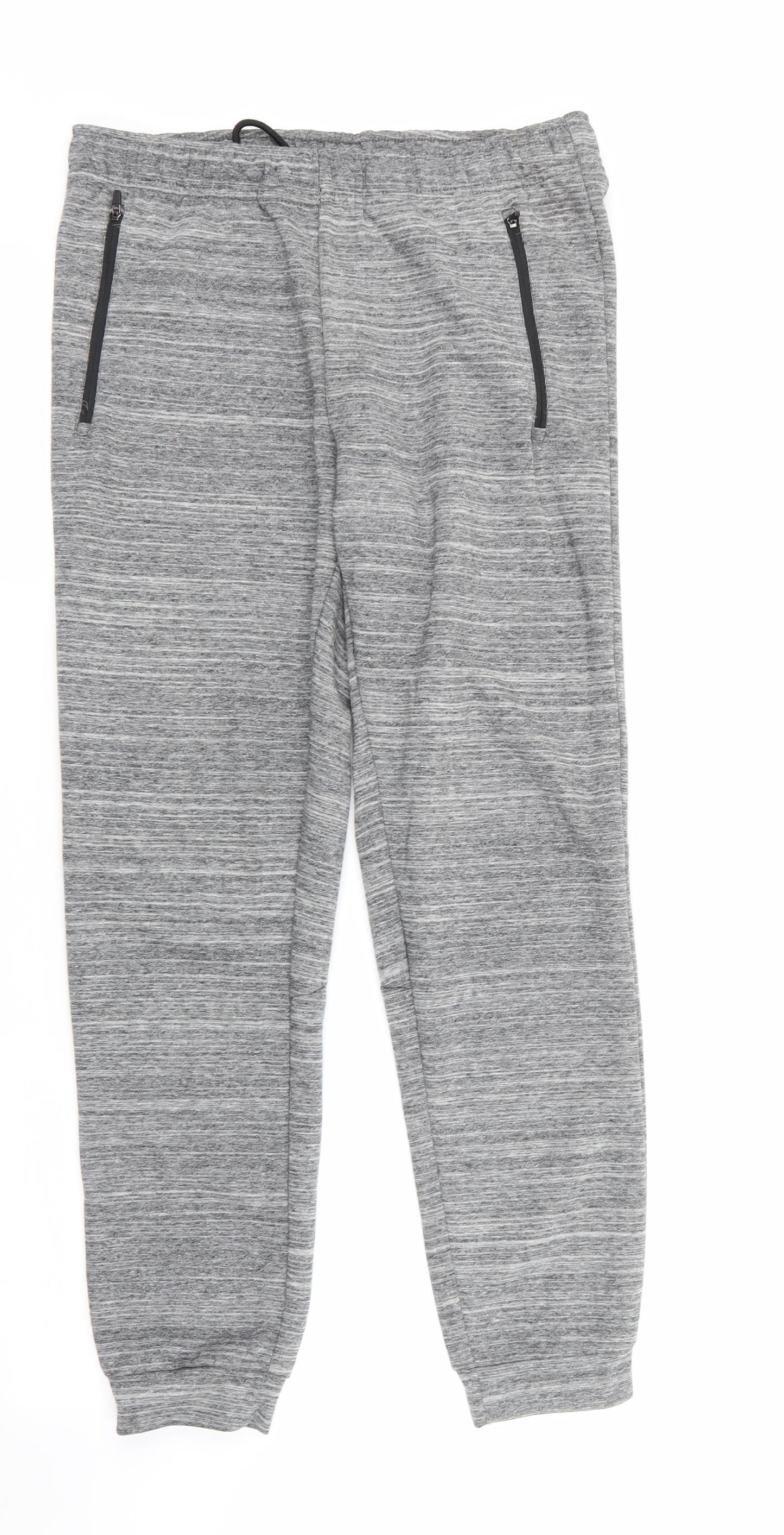 Souluxe Womens Grey   Jogger Trousers Size S L28 in - Grey White Mix