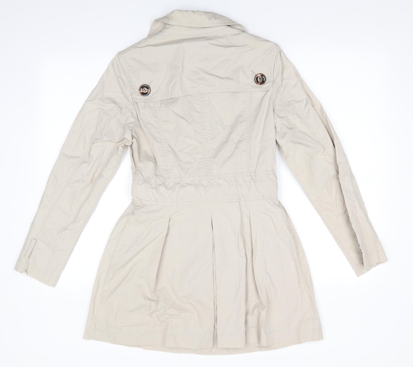 Monsoon Womens Beige   Trench Coat Coat Size 8  - Stone colour