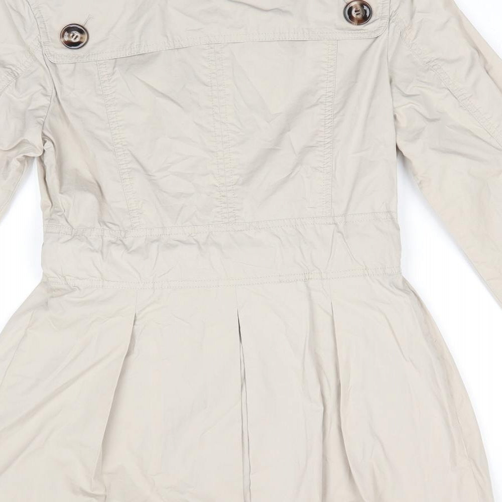 Monsoon Womens Beige   Trench Coat Coat Size 8  - Stone colour
