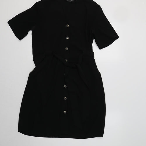 Dorothy Perkins Womens Black   Shirt Dress  Size 10