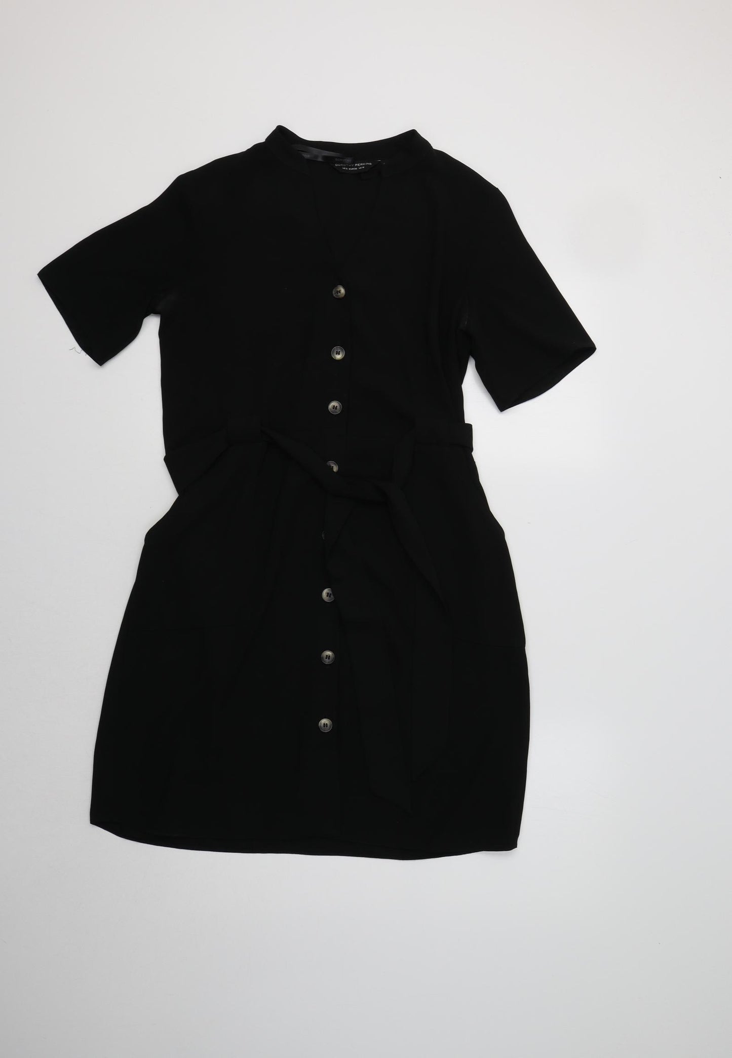 Dorothy Perkins Womens Black   Shirt Dress  Size 10