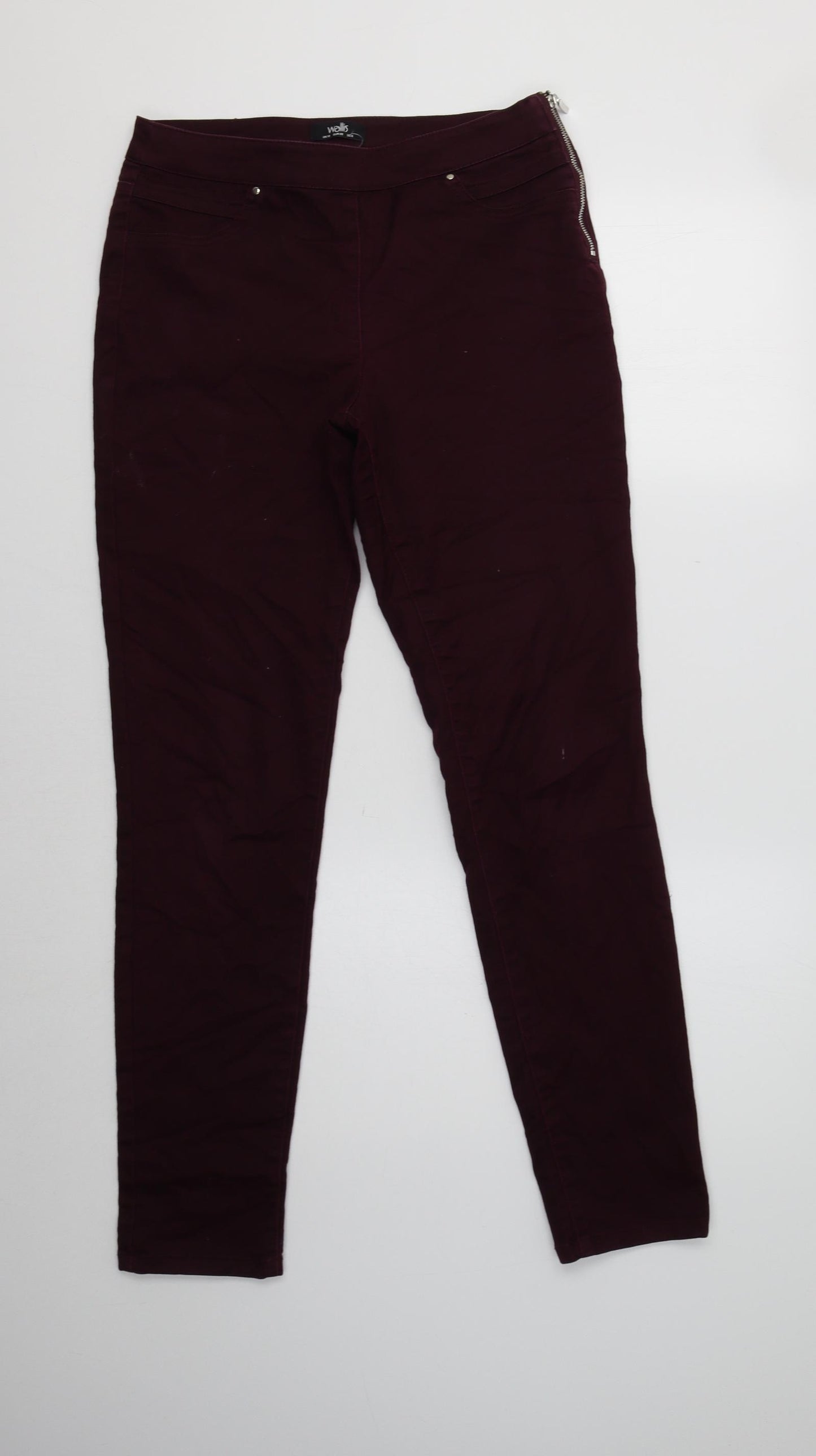 Wallis Womens Purple   Skinny Jeans Size 10 L31 in