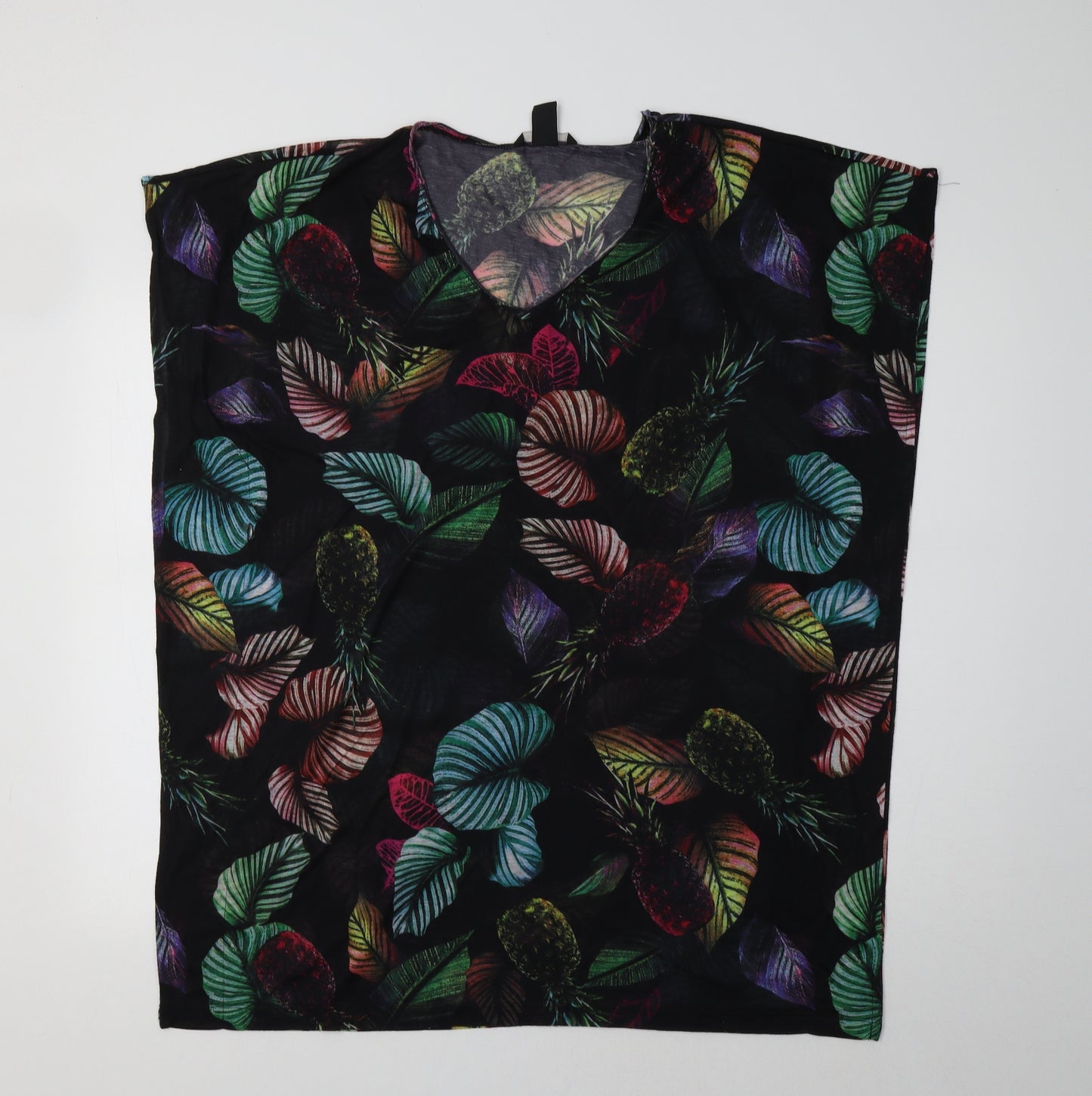 H&M Womens Black Floral  Tunic Blouse Size XS