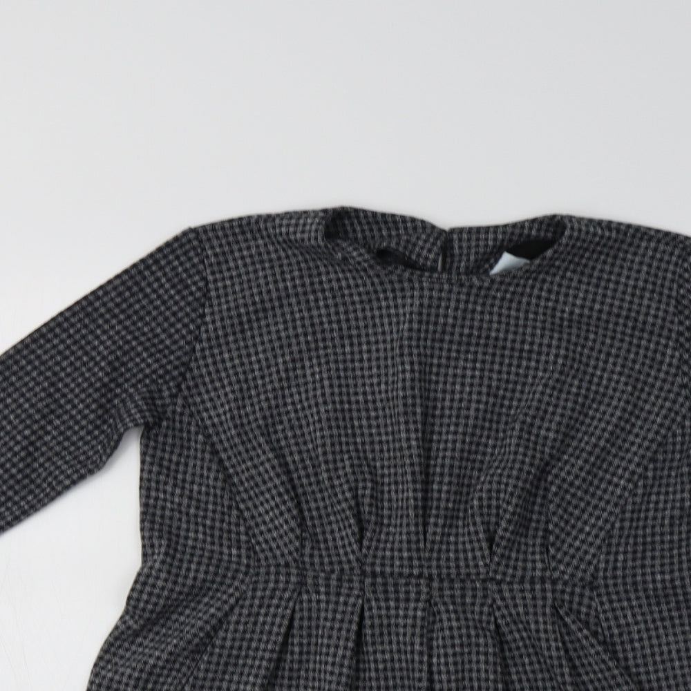Zara Girls Grey Check  A-Line  Size 10 Years