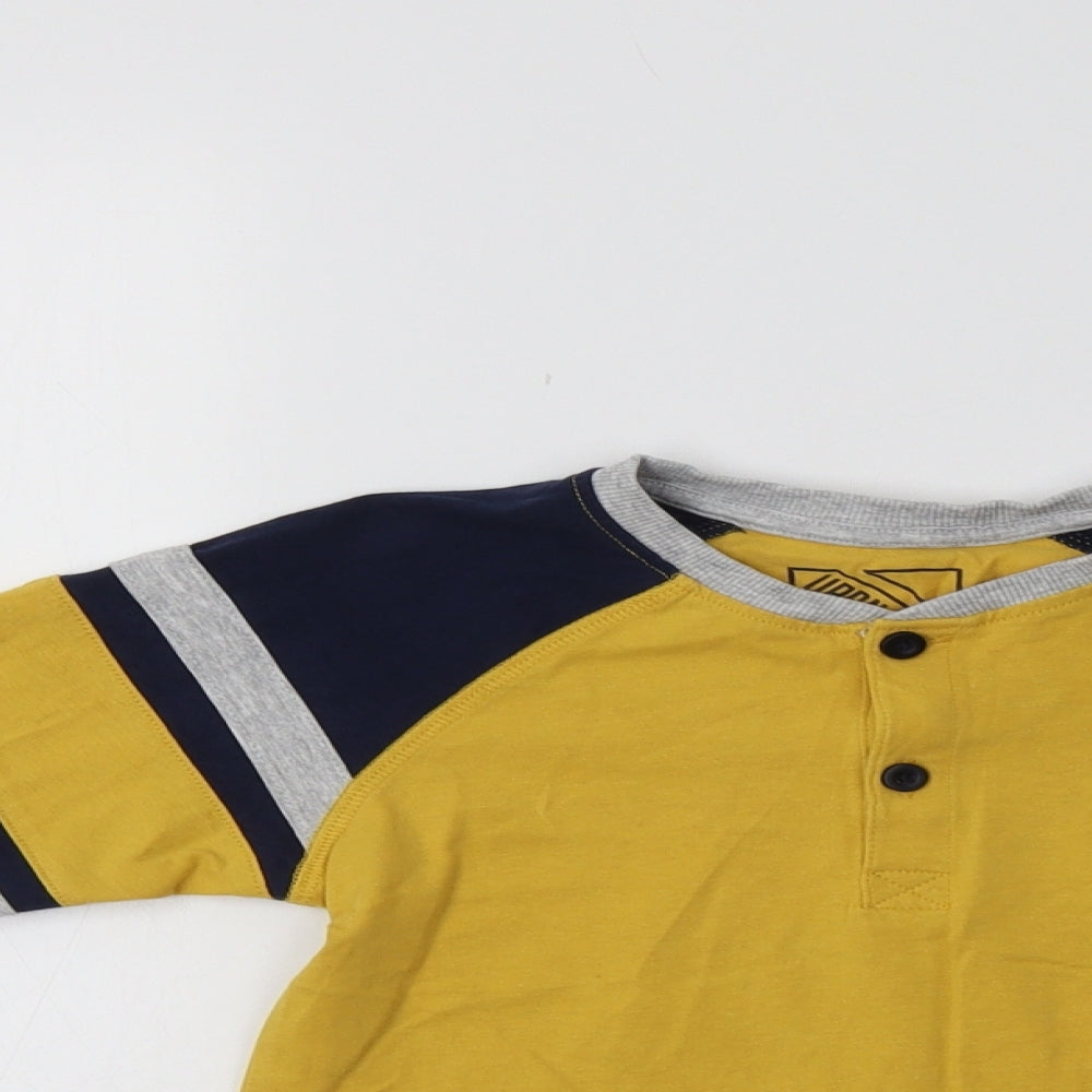 Matalan Boys Yellow Colourblock  Basic T-Shirt Size 6 Years